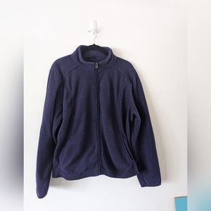 Women's Plus Size Lightweight Blue Fleece Merona Brand Zip-Up Jacket- Size XXL